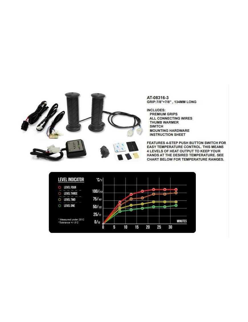 Бронко рукавички з підігрівом ATV + підогрів кісточки - Срібний кермо