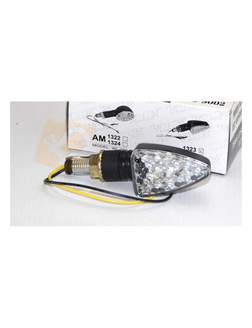 Поворотник чорний біле скло LED діоди