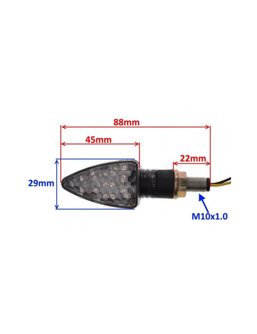 Поворотник білий плафон LED карбон лівий задній