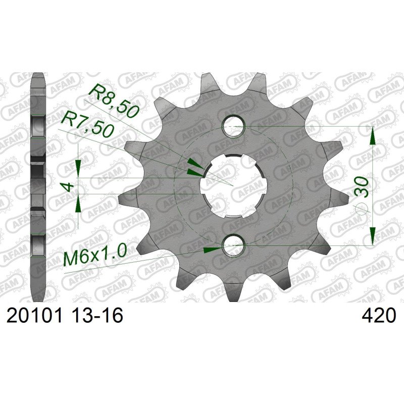 AFAM Зірочка передня до ланцюга 420 код 20101-15