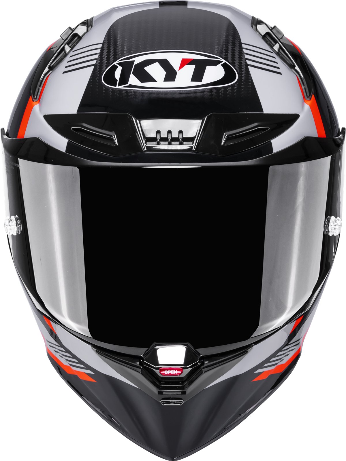 Мотоциклетний шолом KYT R1R CARBON ZONE ОРАНЖЕВИЙ E06