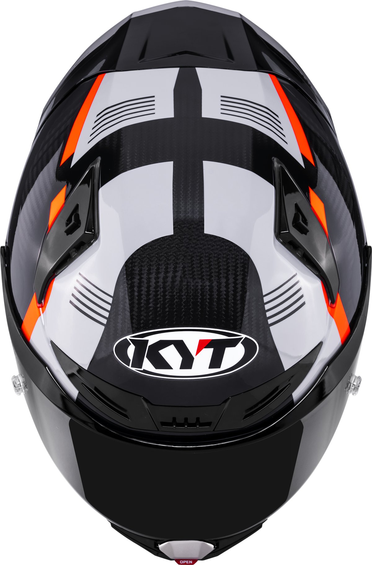 Мотоциклетний шолом KYT R1R CARBON ZONE ОРАНЖЕВИЙ E06