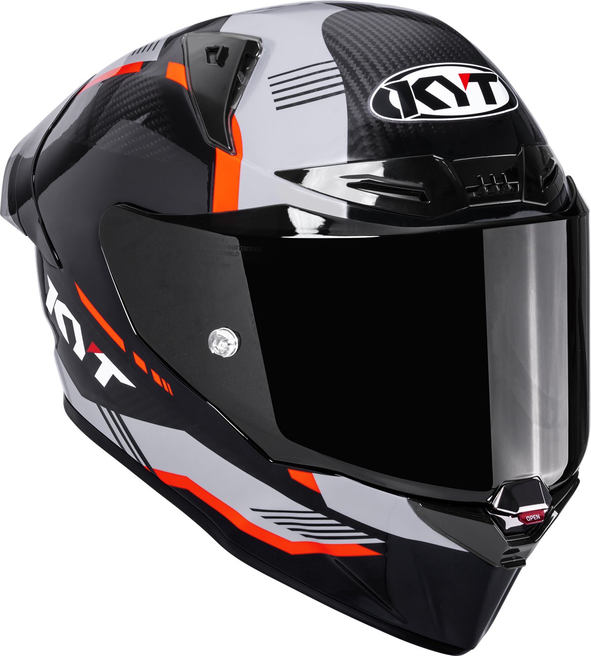 Мотоциклетний шолом KYT R1R CARBON ZONE ОРАНЖЕВИЙ E06