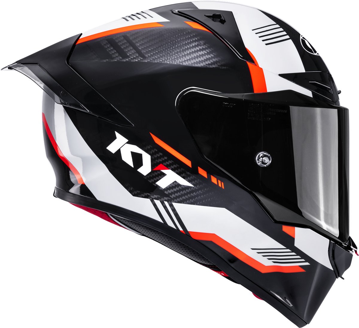 Мотоциклетний шолом KYT R1R CARBON ZONE ОРАНЖЕВИЙ E06