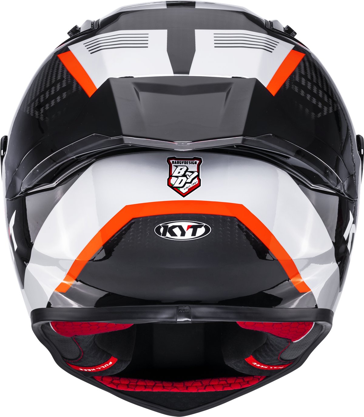 Мотоциклетний шолом KYT R1R CARBON ZONE ОРАНЖЕВИЙ E06