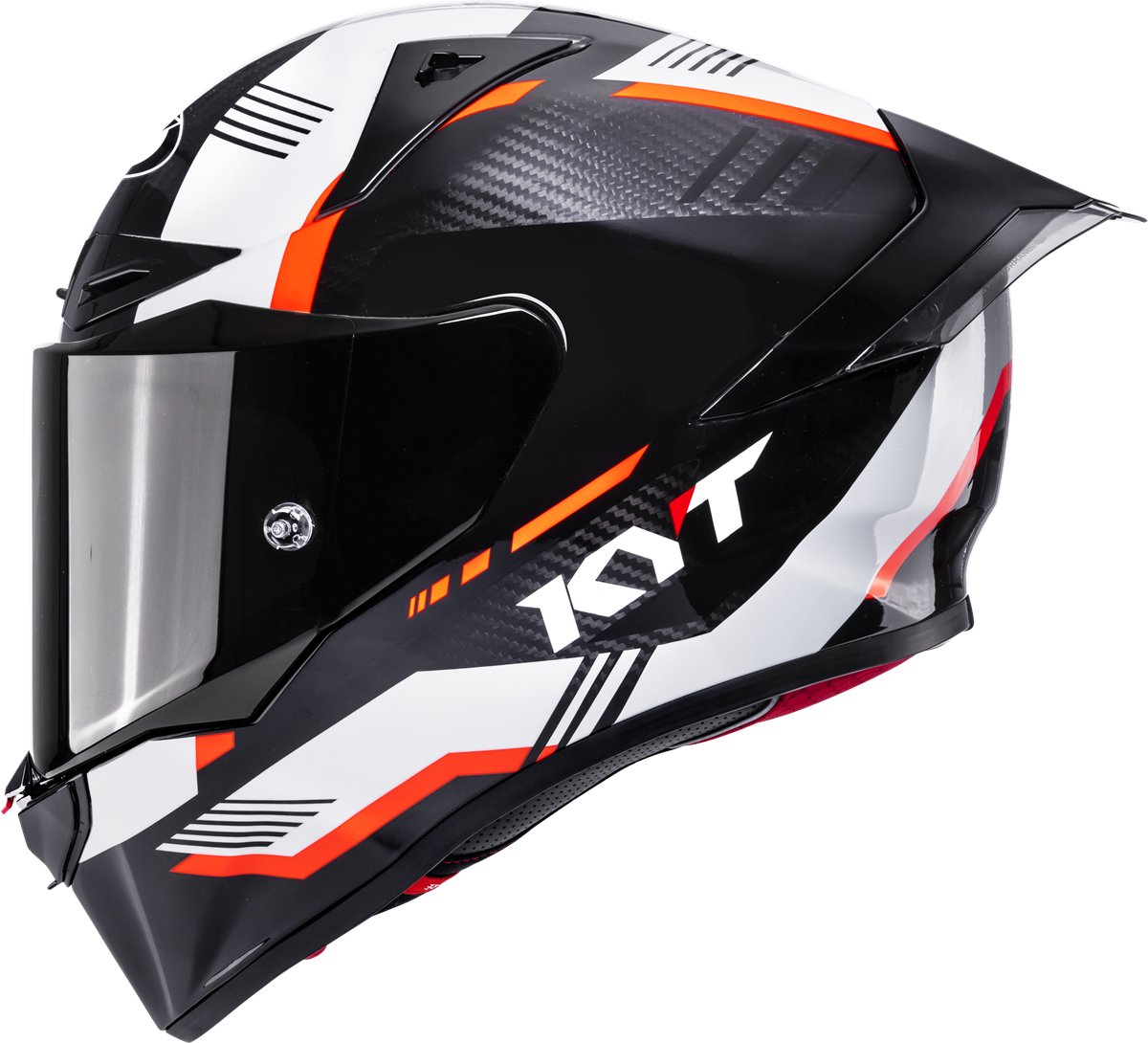 Мотоциклетний шолом KYT R1R CARBON ZONE ОРАНЖЕВИЙ E06