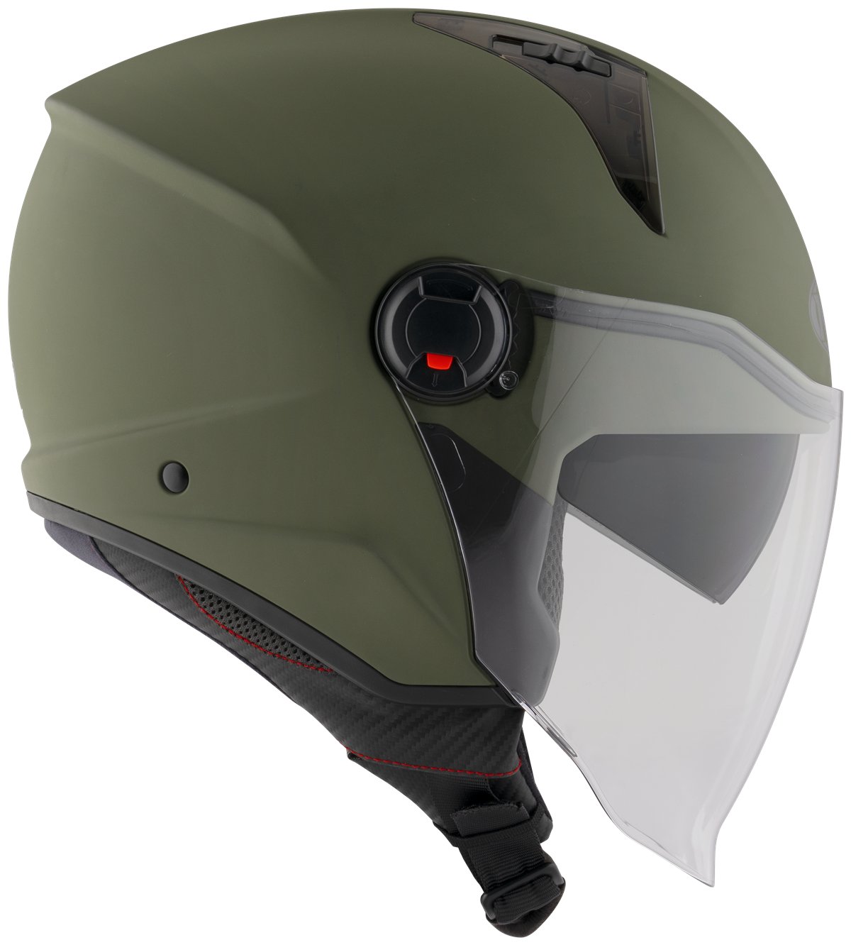 Мотоциклетний шолом KYT D-CITY ТЕМНО-ЗЕЛЕНИЙ МАТОВИЙ E06