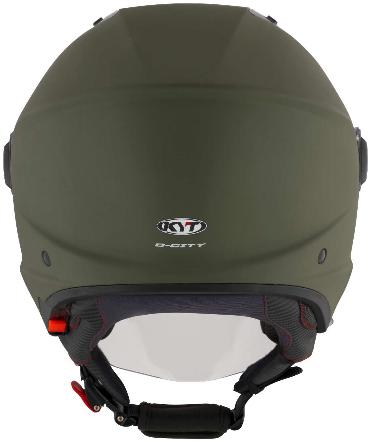 Мотоциклетний шолом KYT D-CITY ТЕМНО-ЗЕЛЕНИЙ МАТОВИЙ E06