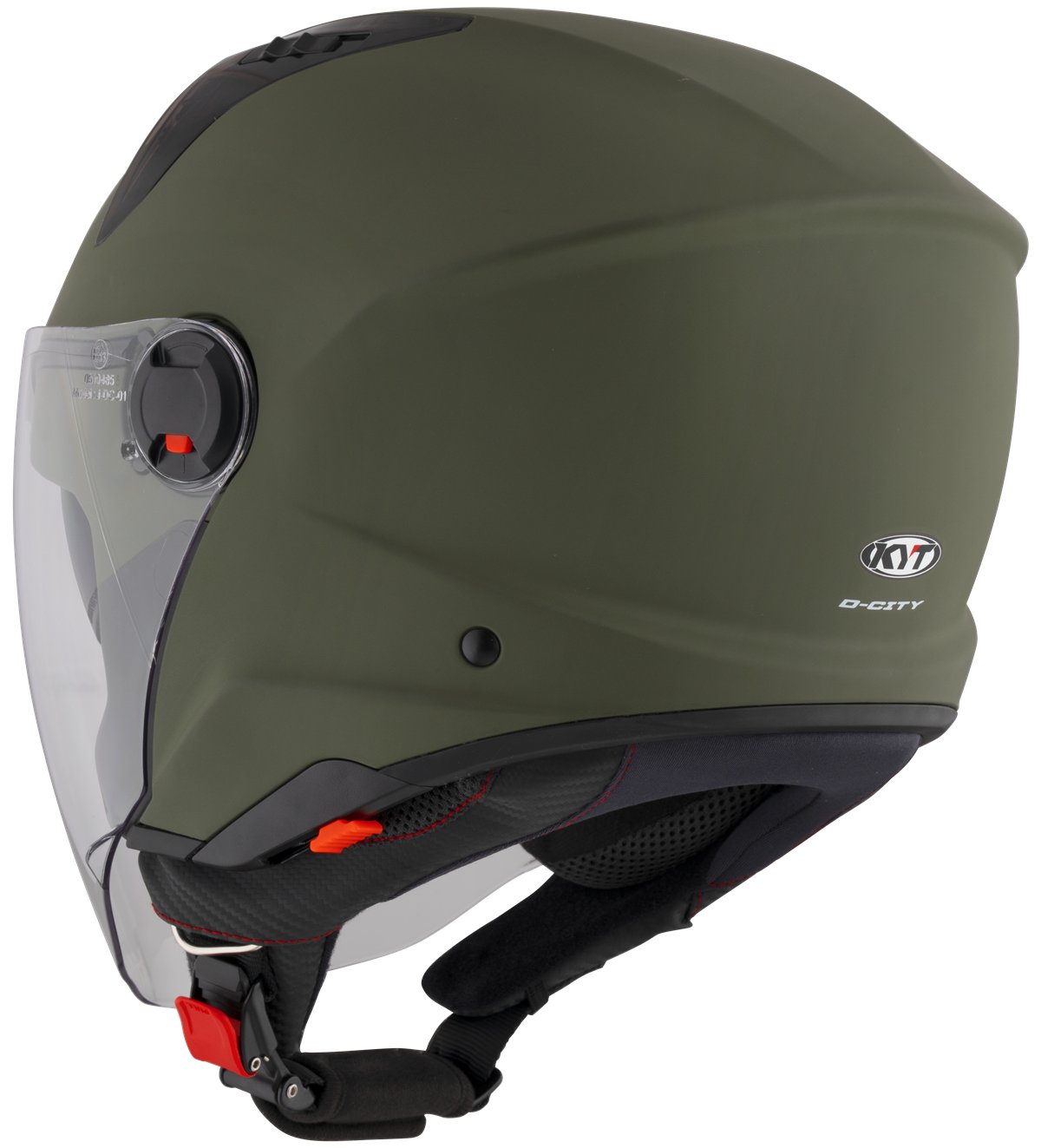 Мотоциклетний шолом KYT D-CITY ТЕМНО-ЗЕЛЕНИЙ МАТОВИЙ E06