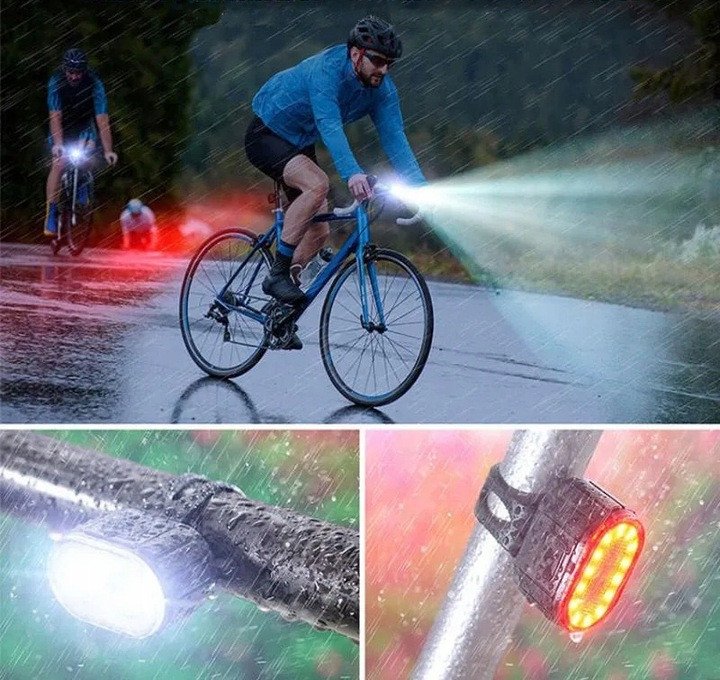 Комплект велосипедних ліхтарів передній + задній ROXAR