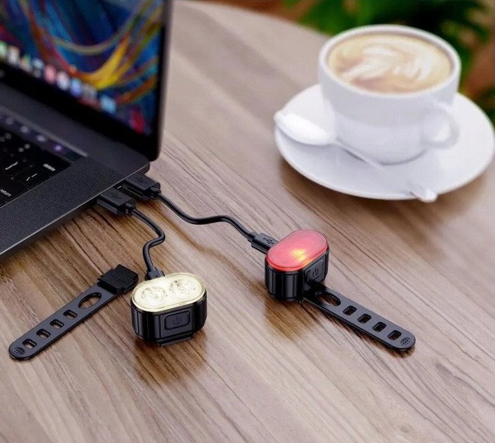 Комплект велосипедних ліхтарів передній + задній ROXAR