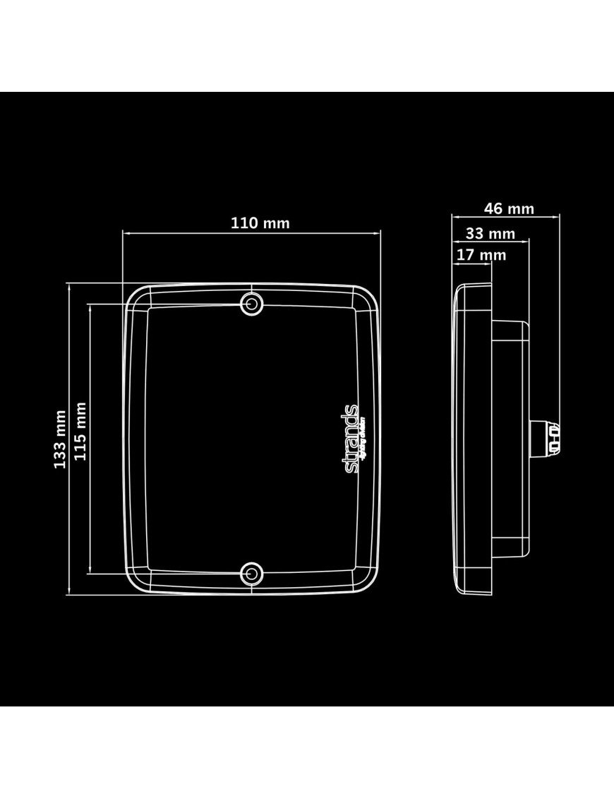 Лампа заднього ходу і протитуманна Strands FOR9T