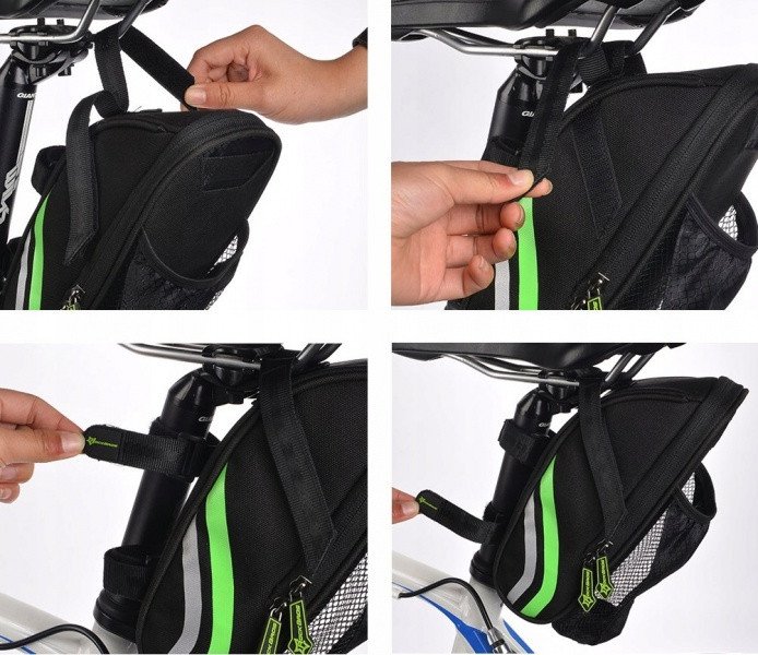 Сумка, велосипедна сумка під сідло Rockbros C7-BK з місцем для фляги