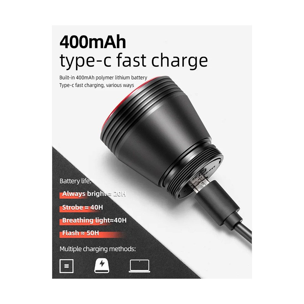 Задня велосипедна лампа Rockbros TL907Q51 LED USB зі стоп-сигналом під сідло